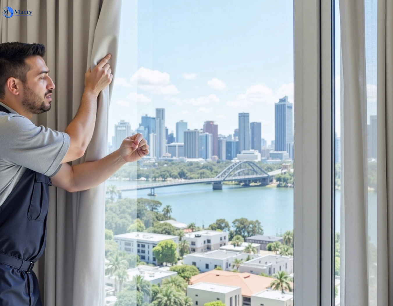 Professional curtain steam cleaning service enoggera-reservoir QLD by Matty Curtain Cleaning