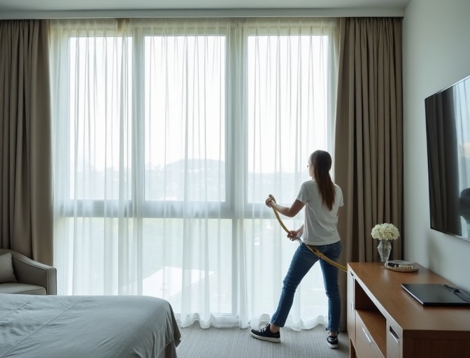 Enoggera Reservoir Sheer Curtain Cleaning